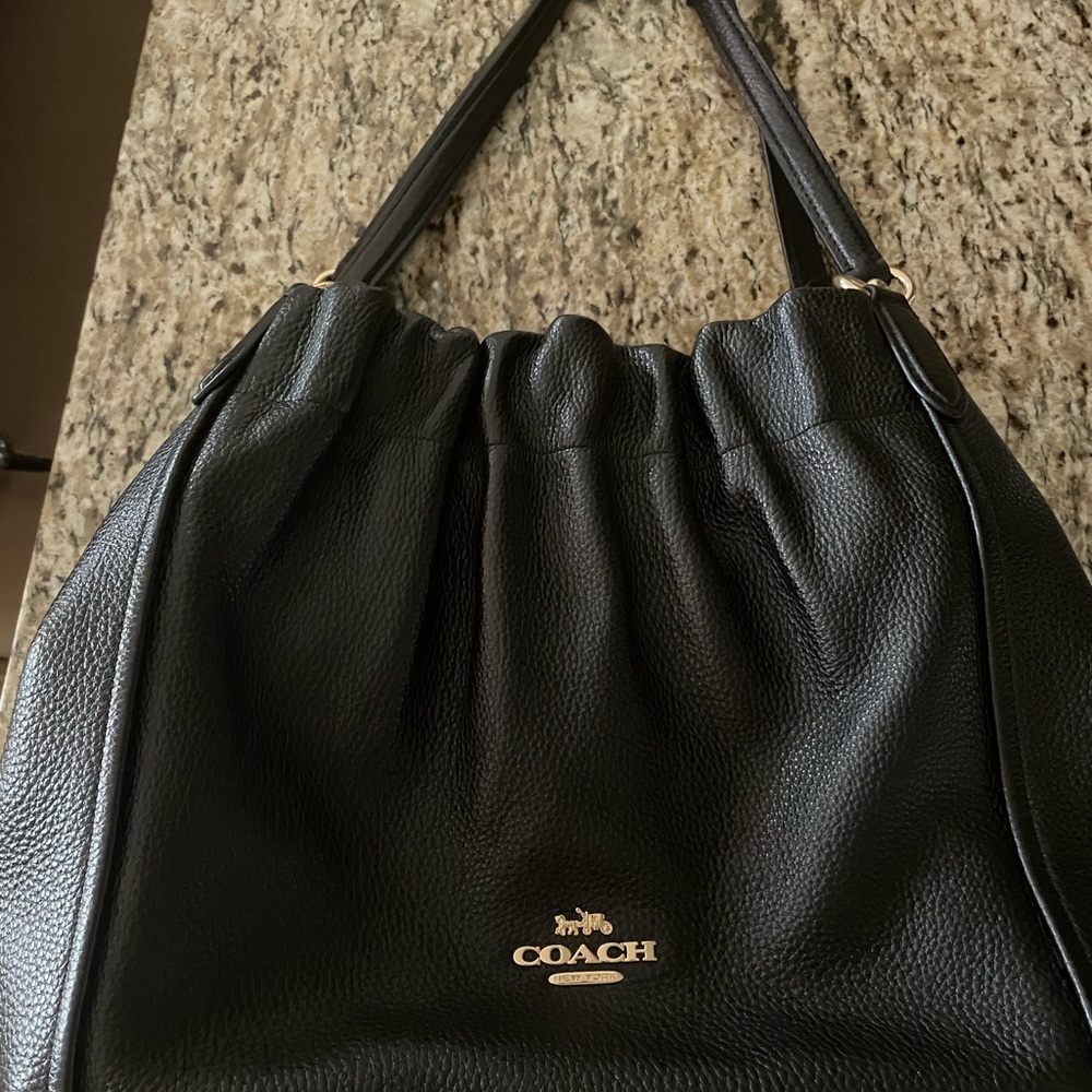 Coach Maya Leather Shoulder Bag Gem